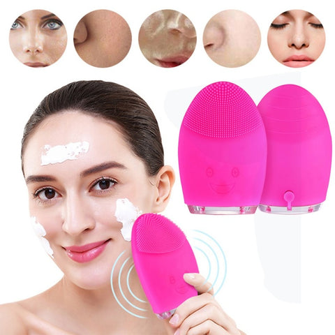 Mini Waterproof Silicone Facial Cleaning Massage Brush